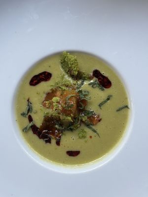 Soup (pea base)  at Lucky Leek in Berlin