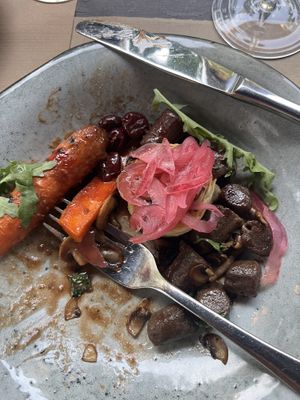 Entree (oops, already partially eaten)  at Lucky Leek in Berlin