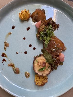Braised kohlrabi, passion fruit vinaigrette —recommended   at Lucky Leek in Berlin