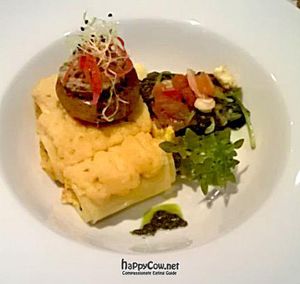 Gratinated Ginger Carrots Cannelloni with Coconut Bechamel at Lucky Leek in Berlin