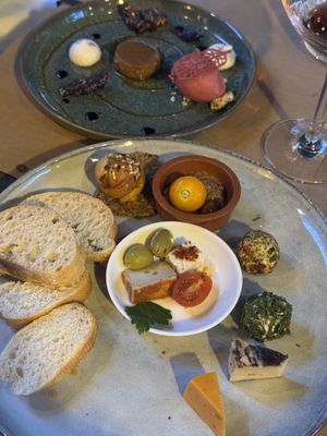 Vegan cheese platter and excellent dessert.   at Lucky Leek in Berlin