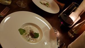 Celery cream soup - so good! at Lucky Leek in Berlin