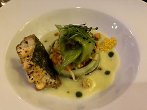 part of a menue at Lucky Leek in Berlin