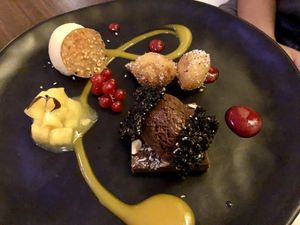 part of a menue at Lucky Leek in Berlin