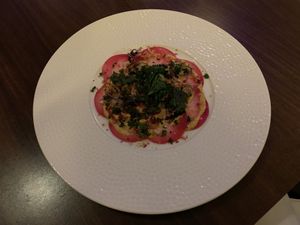 Daikon carpaccio at Lucky Leek in Berlin