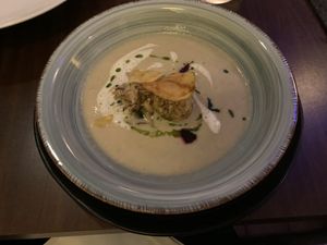 Jerusalem artichoke soup at Lucky Leek in Berlin