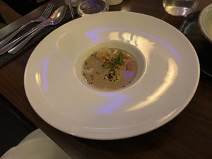 Peanut miso soup at Lucky Leek in Berlin