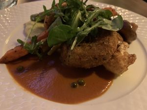 Eggplant schnitzel (3 course menu) at Lucky Leek in Berlin