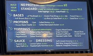 Menu at Kefi Fast Fresh Mediterranean in Bend