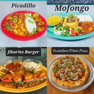 Puerto Rican dishes at Off Center Patio & Pub in Hilliard