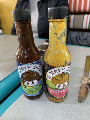 Hot sauce  at Off Center Patio & Pub in Hilliard