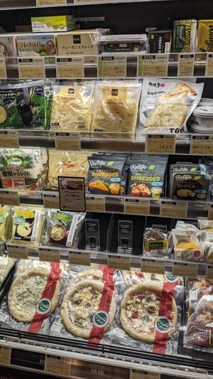 Selection of Vegan Cheese 🧀🌱 at Bioral - JR Osaka Station in Osaka