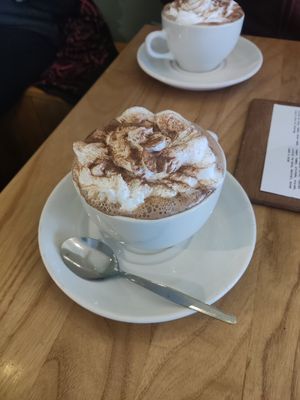 Mint hot chocolate at The Monocle Cafe in Macclesfield