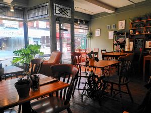 Cosy sitting area at The Monocle Cafe in Macclesfield