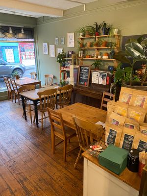 Cafe seating at The Monocle Cafe in Macclesfield