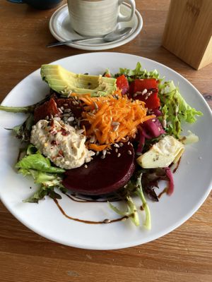 Rainbow salad  at The Monocle Cafe in Macclesfield