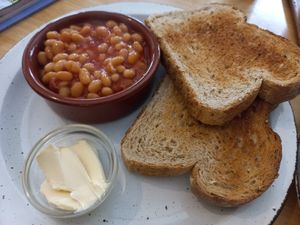Beans on Toast at The Monocle Cafe in Macclesfield