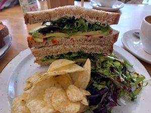 Spicy avo sandwich at The Monocle Cafe in Macclesfield