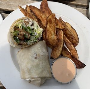 Delicious seitan wraps!  at Rise Above in St Catharines