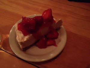 Strawberry cheesecake at Rise Above in St Catharines