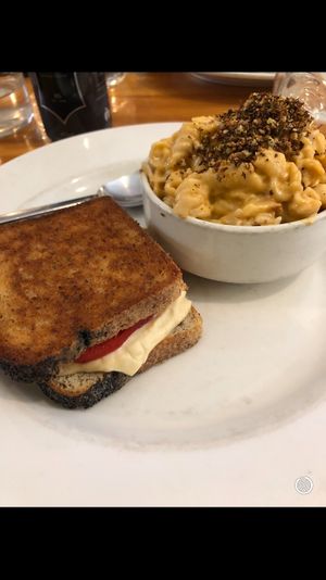 Mac & cheese and sandwich at Rise Above in St Catharines