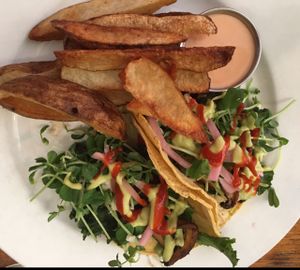 mushroom feta tacos at Rise Above in St Catharines
