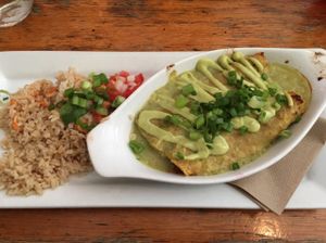 Enchilada Verde at Rise Above in St Catharines