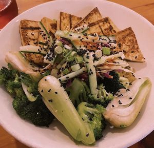 Sesame and ginger bowl with tofu  at Rise Above in St Catharines