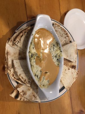 Spinach artichoke dip  at Rise Above in St Catharines