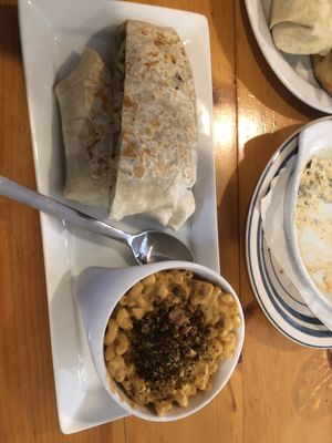 Killer crunch wrap with Mac and cheese  at Rise Above in St Catharines