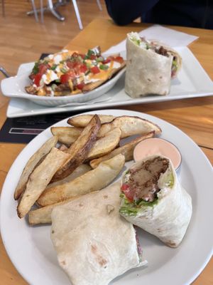 Cristal seitan wrap   at Rise Above in St Catharines