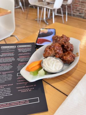 Seitan wings.   at Rise Above in St Catharines