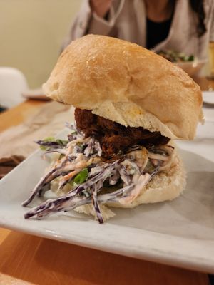 Nashville style seitan sandwich at Rise Above in St Catharines