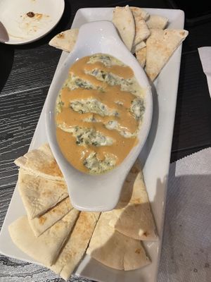Spinach artichoke dip  at Rise Above in St Catharines