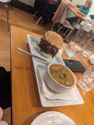Best burger and soup of the day at Rise Above in St Catharines