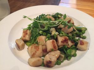 Sweet Pea Gnocchi  at Rise Above in St Catharines
