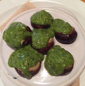 stuffed mushrooms with pesto  at Rise Above in St Catharines