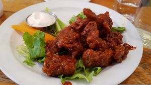 Seitan with BBQ sauce at Rise Above in St Catharines