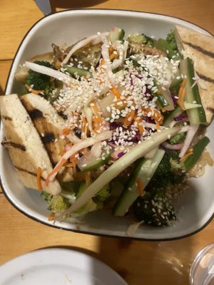 Sesame ginger noodles   at Rise Above in St Catharines