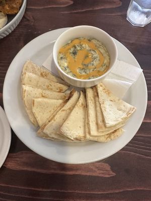 Spinach and artichoke dipp  at Rise Above in St Catharines