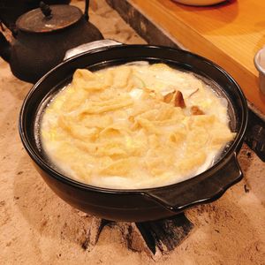 Soy-based hot pot at Himawari-tei  - ひまわり亭 in Hitoyoshi
