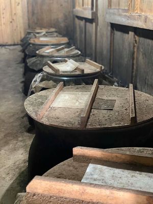 貯蔵蔵です at Gokuraku Shochu in Yunomae