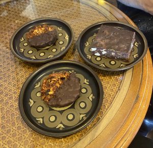 Florentines and tiffin, the tiffin was huge!  at Chocolate Apothecary in Ryde