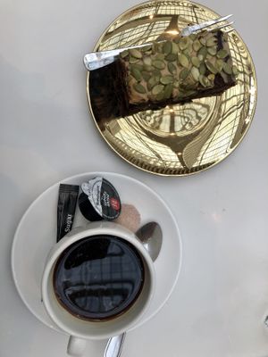 Vegan Brownie & Americano  at RIJKS in Amsterdam