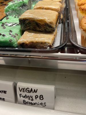 Vegan brownies with peanut butter frosting   at Grind-On Coffee Company in Newark