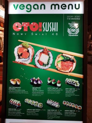 Menu. Polish & English. at Oto Sushi in Warsaw