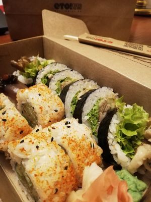 Vegan sushi at Oto Sushi in Warsaw