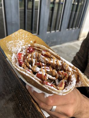 USA sweet crepe  at Crepes House by PePe in Venice