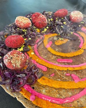 Vegan Barbie girl   at Crepes House by PePe in Venice