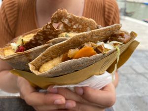 Vegan savoury crepe at Crepes House by PePe in Venice